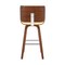 Armen Living Tyler 26" Counter Height Swivel Cream Faux Leather and Walnut Wood Bar Stool LCTYBACRWA26 - alternate 5